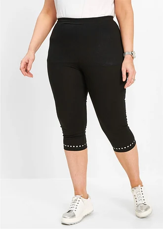Legging corsaire, Couleur: noir/argenté