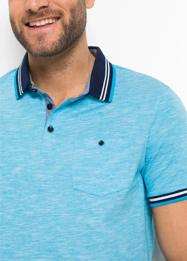 Polo 100% coton • turquoise chiné • product-page.page-title-suffix