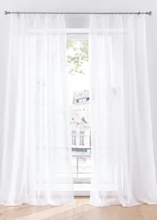 Voilage finement texturé (1 pce), aussi en extra long • blanc • Boutique bonprix