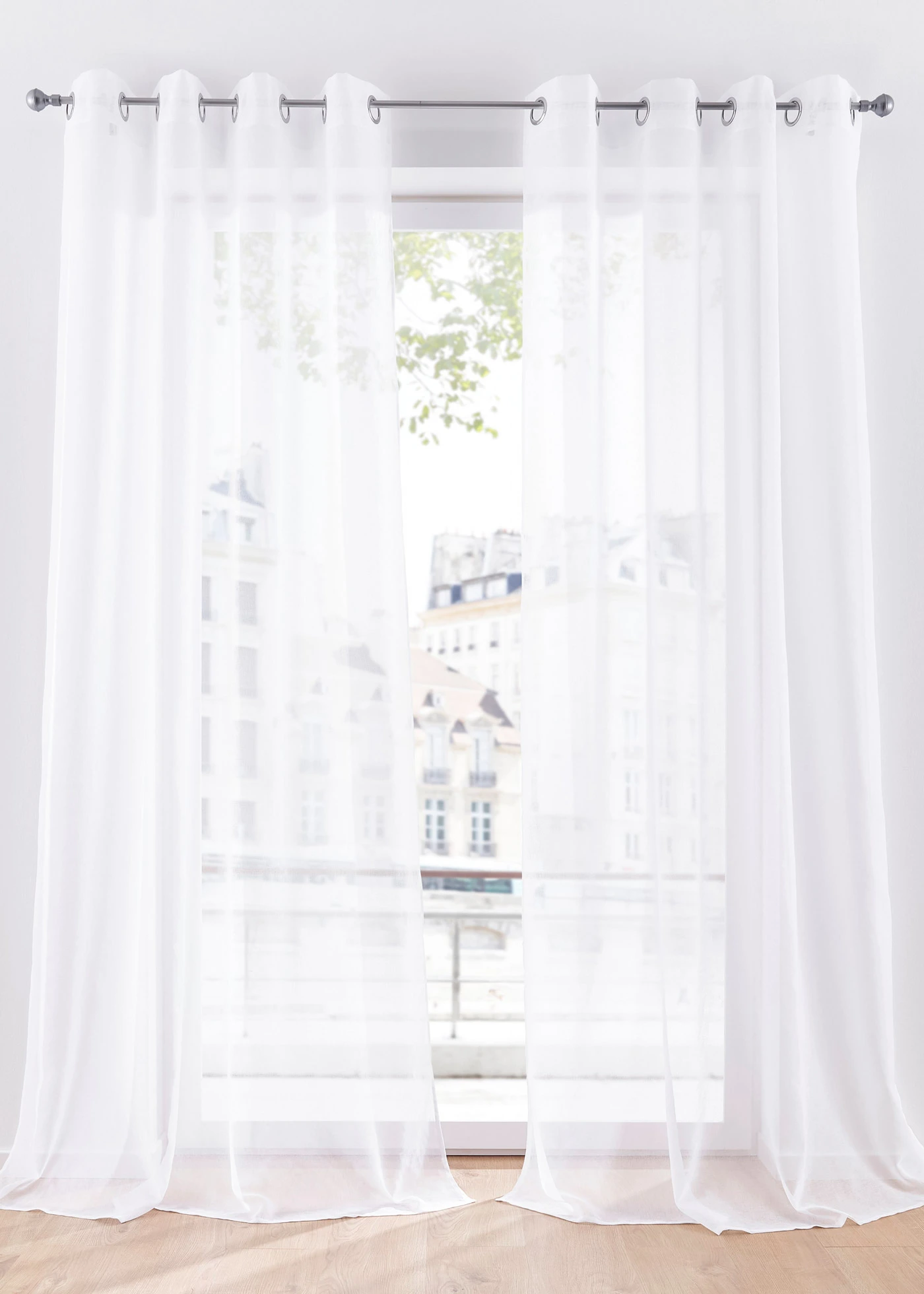 Voilage finement texturé (1 pce), aussi en XXL • blanc • Boutique bonprix