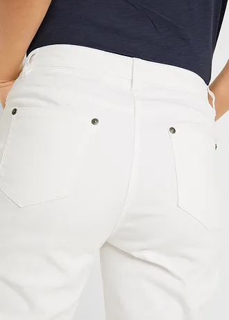 7/8 kalhoty, High Waist • bílá • bonprix obchod