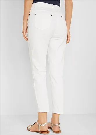 Pantalon 7/8 taille haute, Couleur: blanc