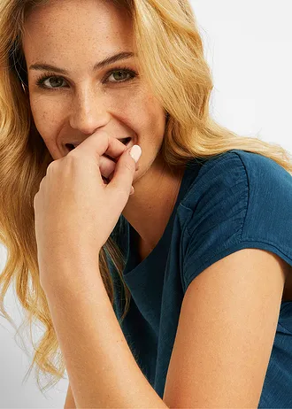 Boxy póló, rövid ujjú • sötétkék • bonprix áruház