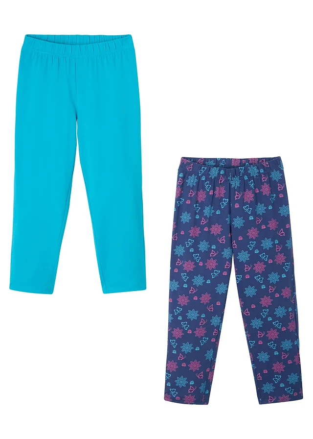 Capri legging (set van 2) met biologisch katoen • middernachtblauw+turkoois • product-page.page-title-suffix