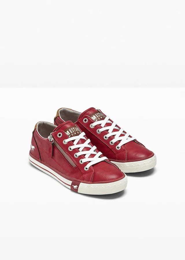 Sneakers Mustang à fermeture zippée, Couleur: rouge