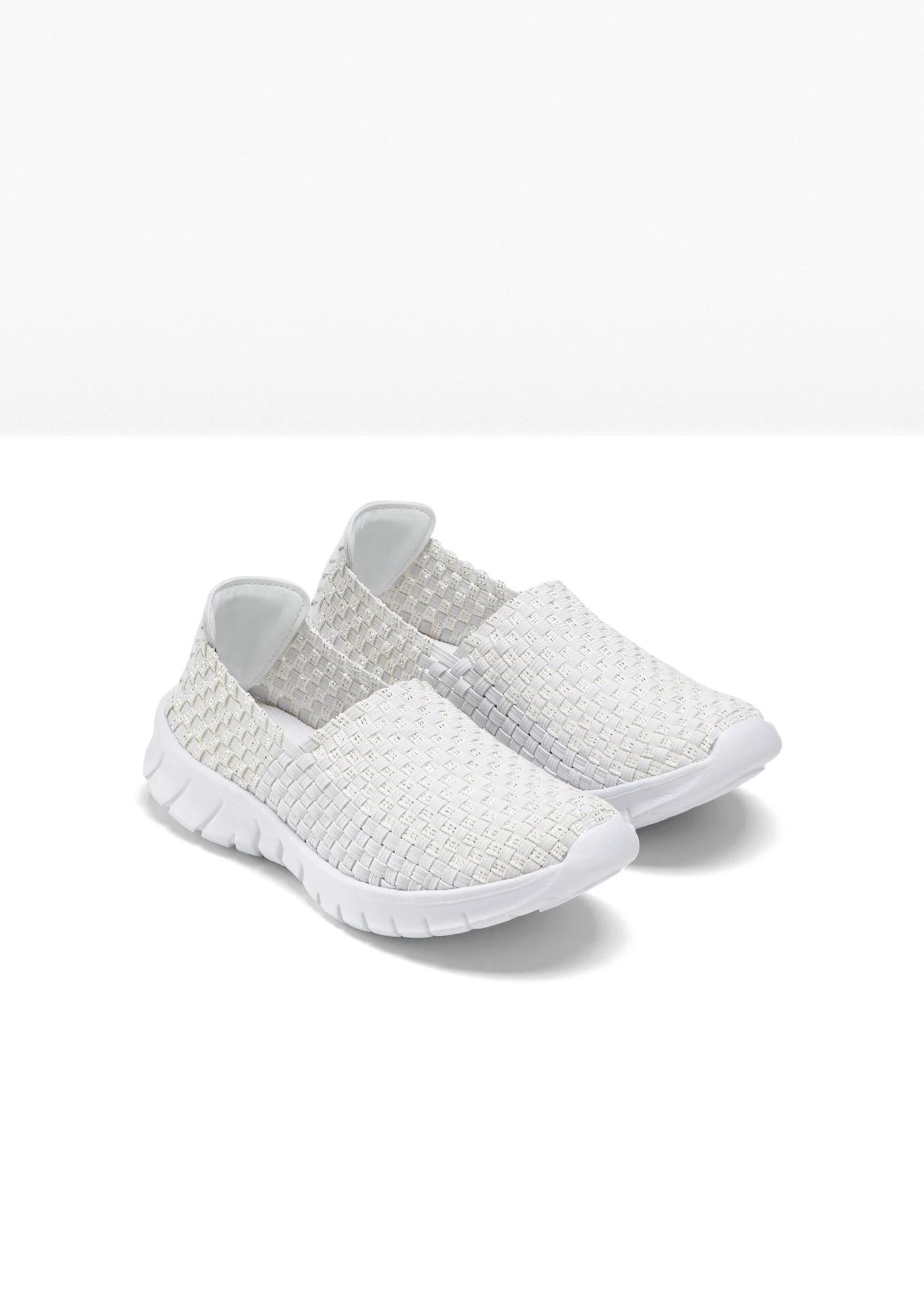 Instappers met flexibele loopzool • wit • bonprix online shop