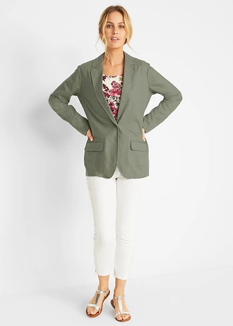 Shirt (set van 2), Kleur: effen bessenrood+kiezelbeige gebloemd