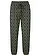 Pantalon 3/4 fluide en viscose extensible, Couleur: kaki foncé imprimé graphique