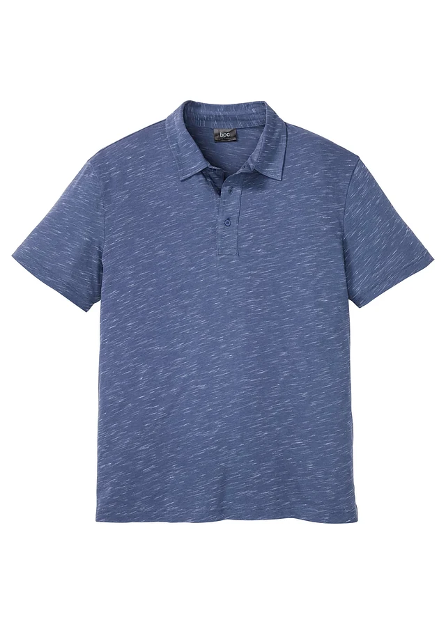 Polo manches courtes, Couleur: indigo chiné