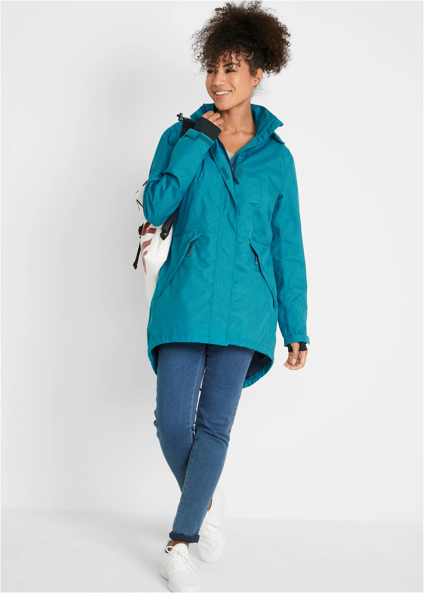 Outdoor parka, waterdicht • zeeturkoois gemêleerd • bonprix online shop