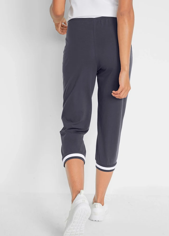 Jogging longueur 3/4 en coton extensible • bleu nuit imprimé • product-page.page-title-suffix