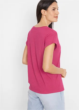 Boxy shirt, Kleur: bessenrood