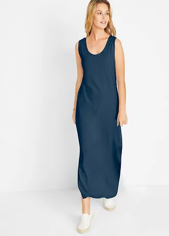 Přiléhavé žerzejové šaty, barva: tmavě modrá melír