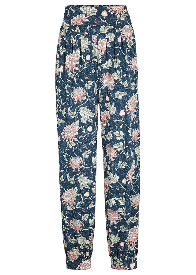 Pantaloni tip șalvari din jerse din amestec de viscoză, Loose-Fit