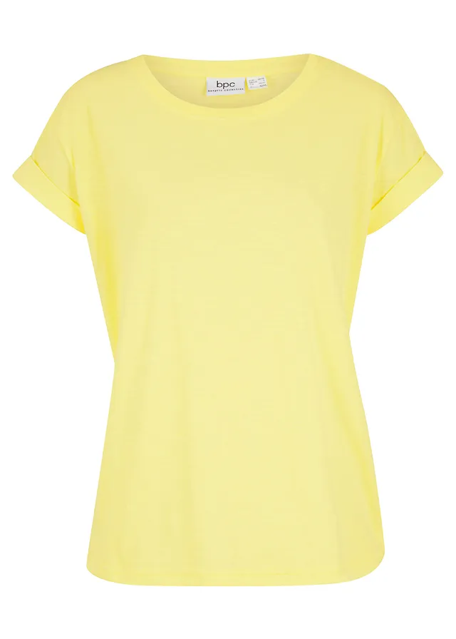T-shirt boxy, Couleur: citron pastel