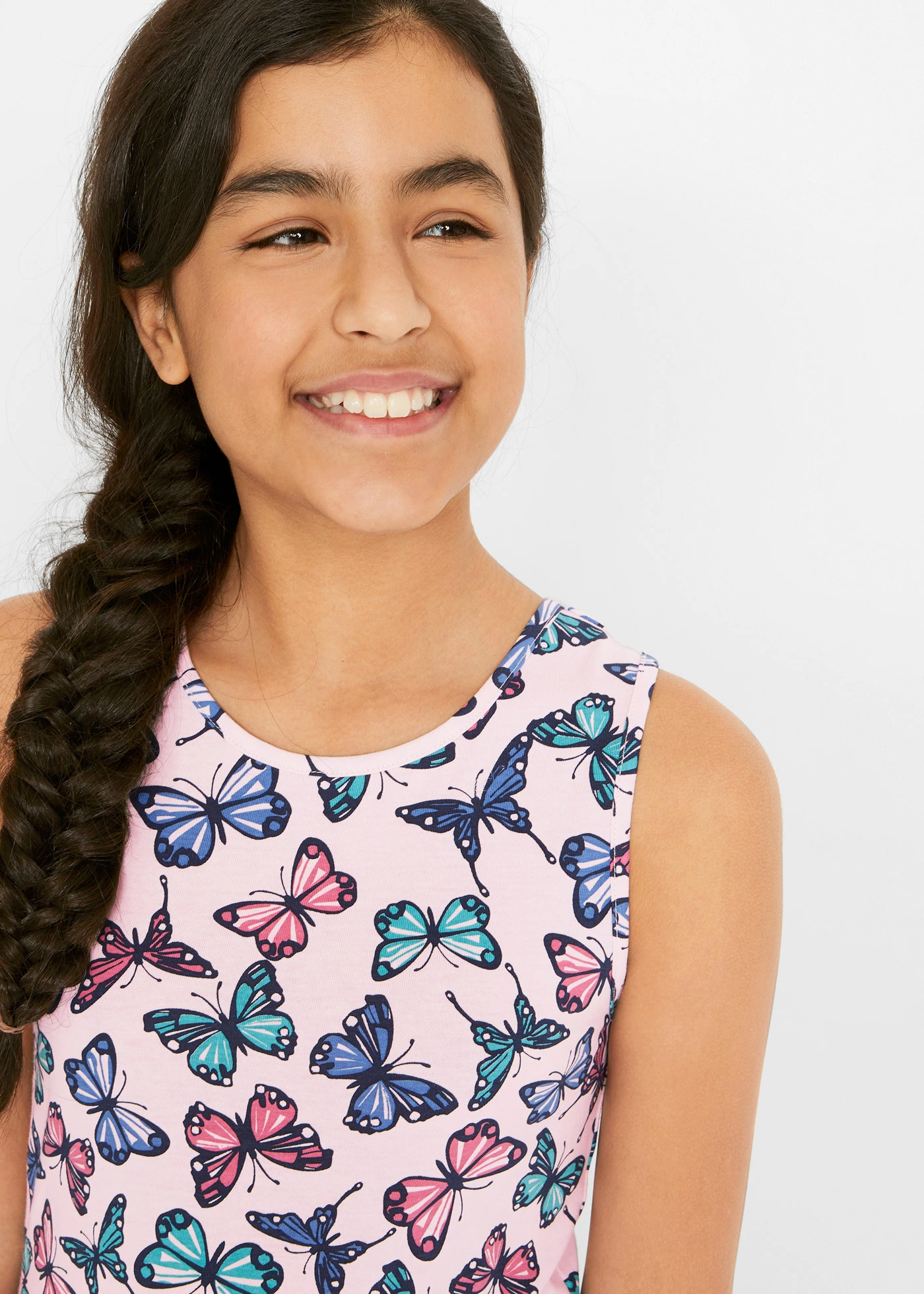 Jersey jurk van puur biologisch katoen • lichtroze met print • bonprix online shop