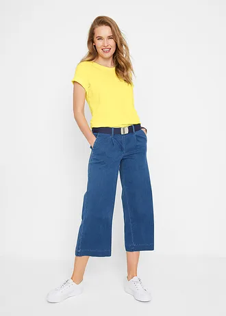 Boxy shirt, korte mouw, Kleur: lichtlimoen