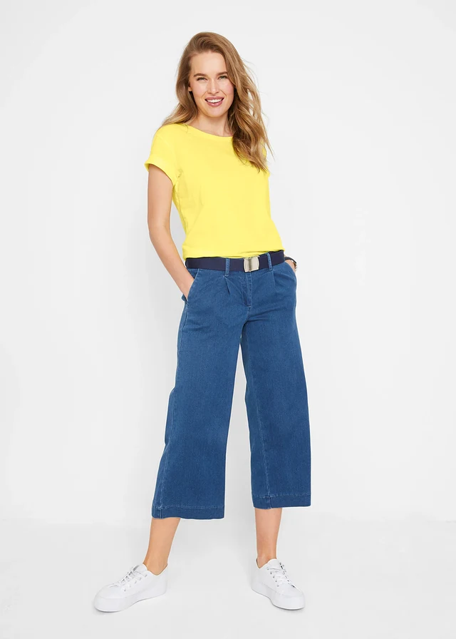 T-shirt boxy, Couleur: citron pastel