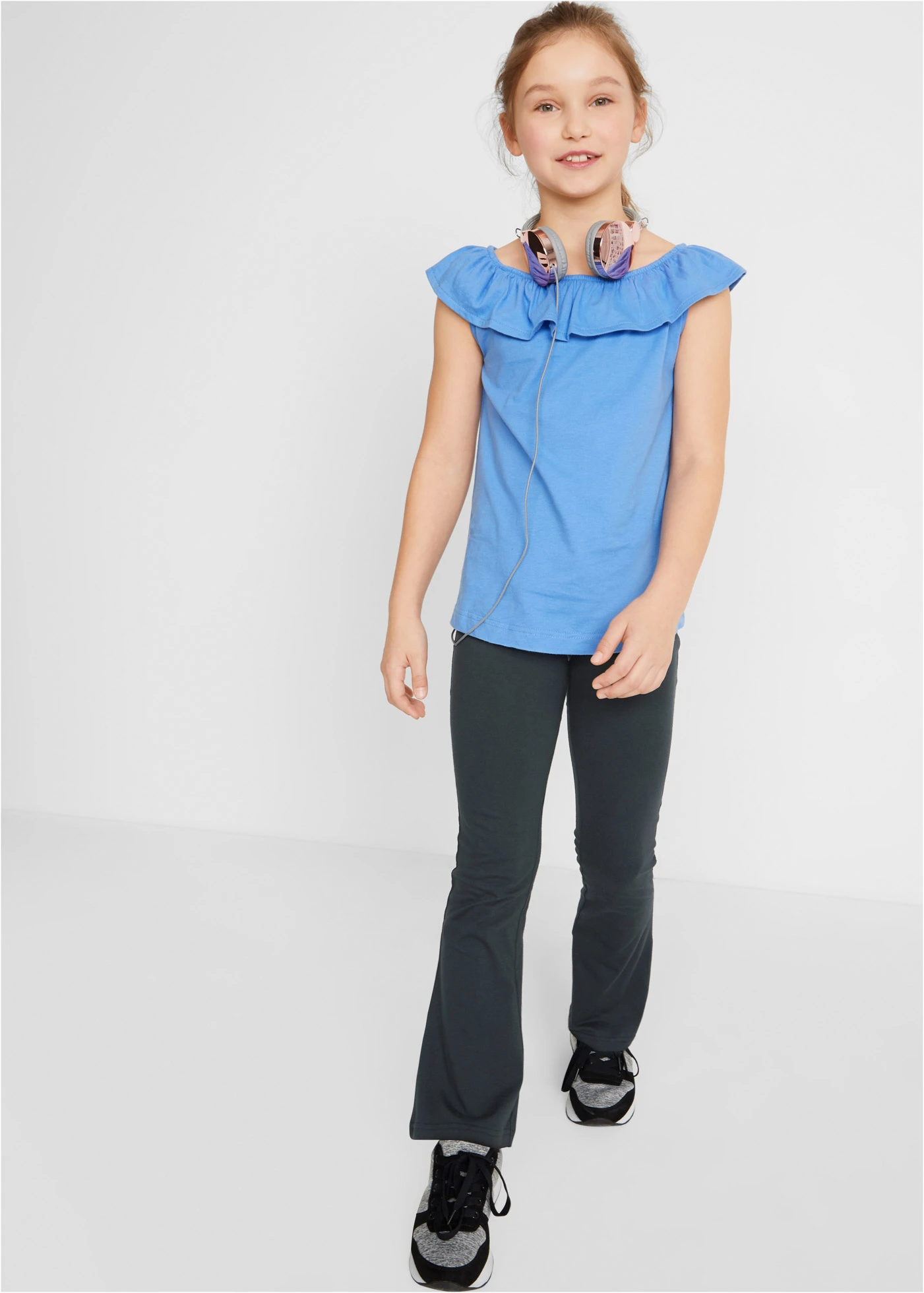 Jazzpants in een elastische mix met biologisch katoen • zwart • bonprix online shop