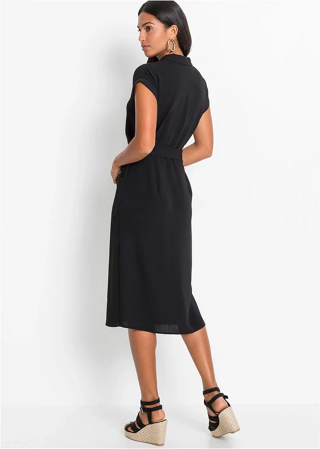 Robe-chemise avec lien à nouer • noir • product-page.page-title-suffix