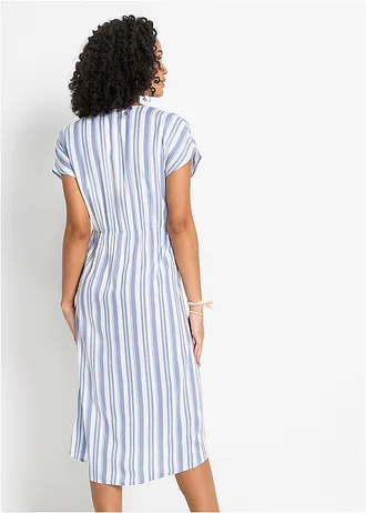 Jurk van viscose • lichtblauw-wit gestreept • bonprix online shop