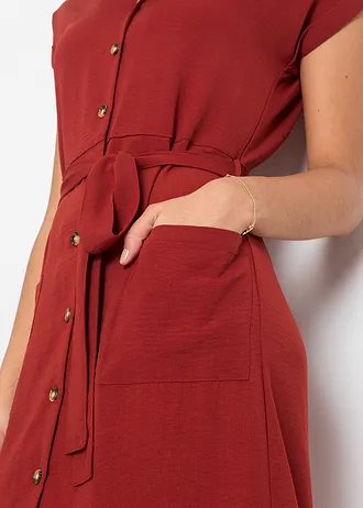 Rochie-bluză cu cordon • roșu ruginiu • magazin bonprix