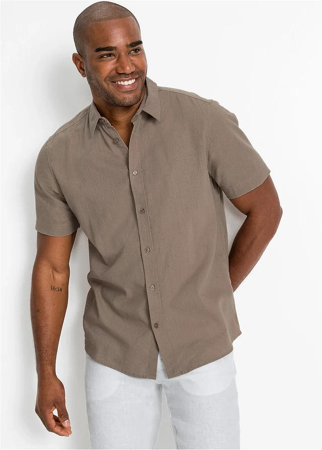 Chemise manches courtes légère • taupe • product-page.page-title-suffix