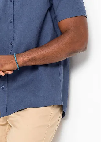 Rövid ujjú ing szellős lenvászon keverékből • indigó • bonprix áruház