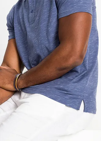 Polo tričko s krátkym rukávom • indigová melírovaná • obchod bonprix