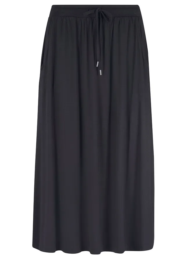 Jersey rok in een katoenmix • zwart • bonprix online shop