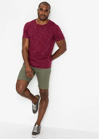 Tričko, barva: tmavě červený melír