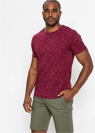 Tričko, barva: tmavě červený melír