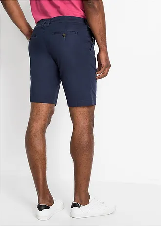 Chino bermuda, regular fit, Kleur: donkerblauw - mat turkoois