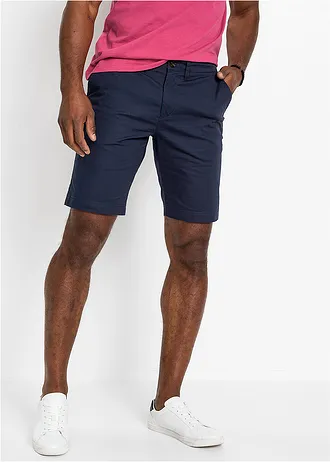 Chino bermuda, regular fit, Kleur: donkerblauw - mat turkoois