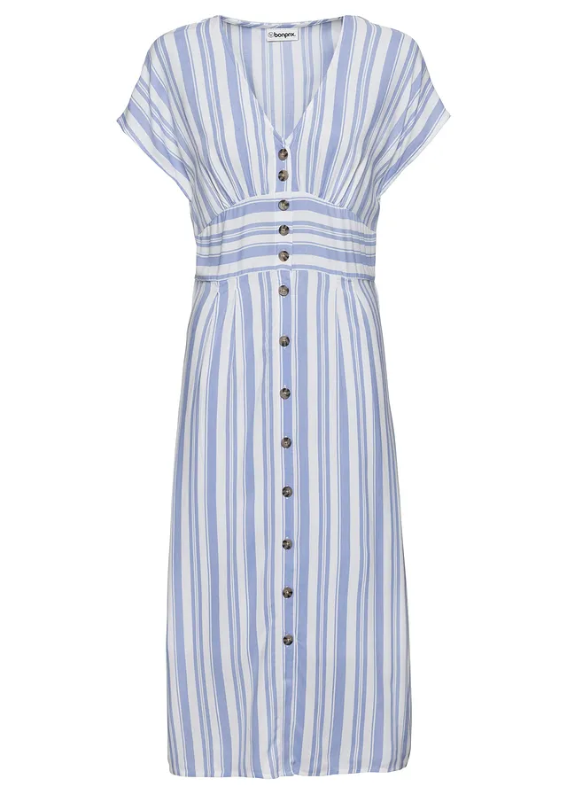 Jurk van viscose • lichtblauw-wit gestreept • bonprix online shop