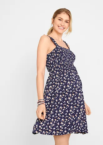 Rochie pentru gravide din viscoză moale • bleumarin imprimat • magazin bonprix