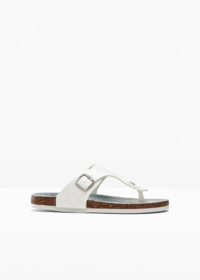 Mules entredoigt, Couleur: blanc/bleu jean