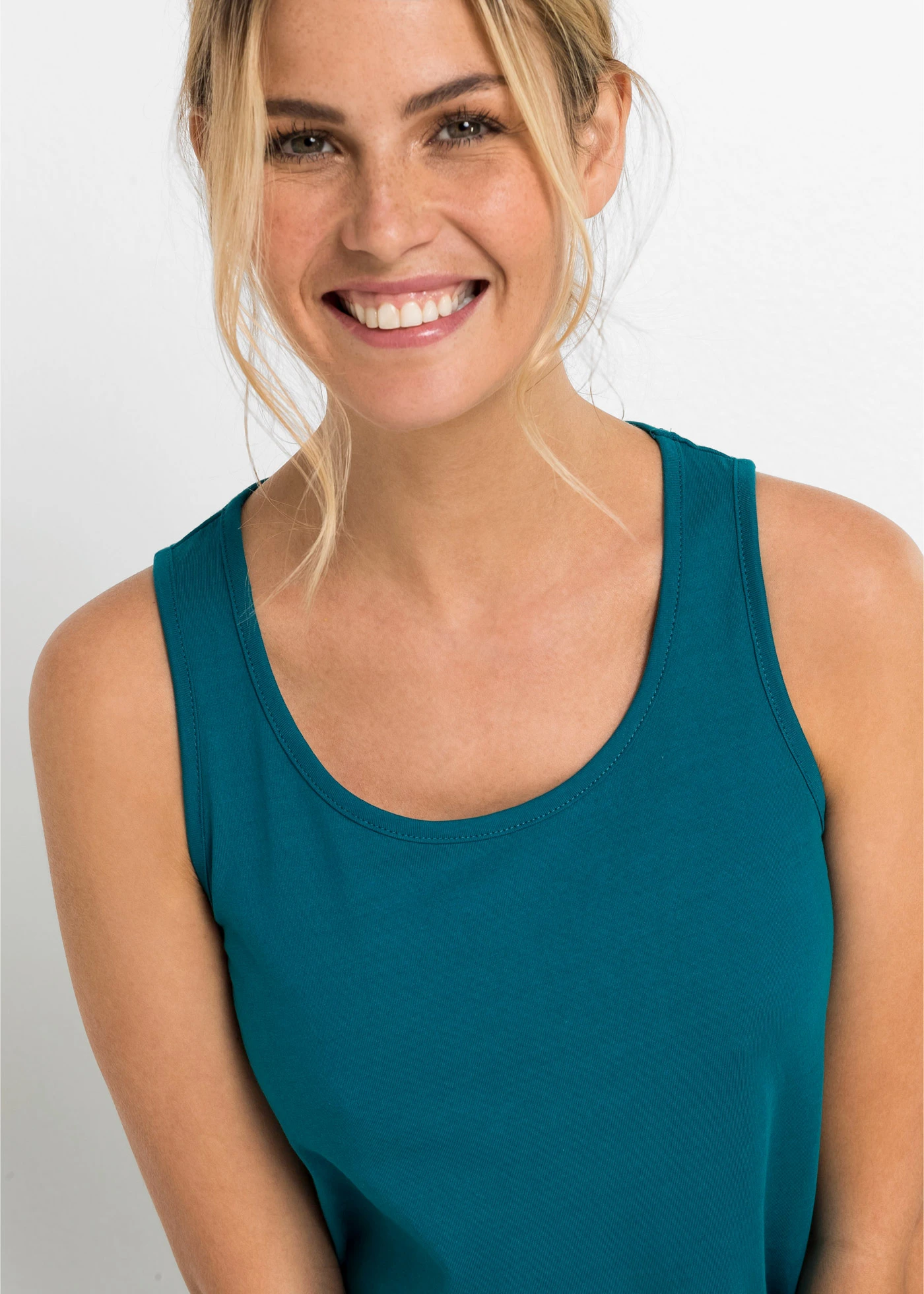 Chemise de nuit 100% coton • turquoise imprimé • Boutique bonprix