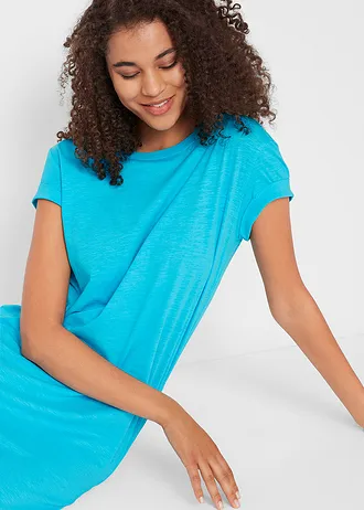 Jersey jurk met biologisch katoen • Caraïbisch blauw • bonprix online shop