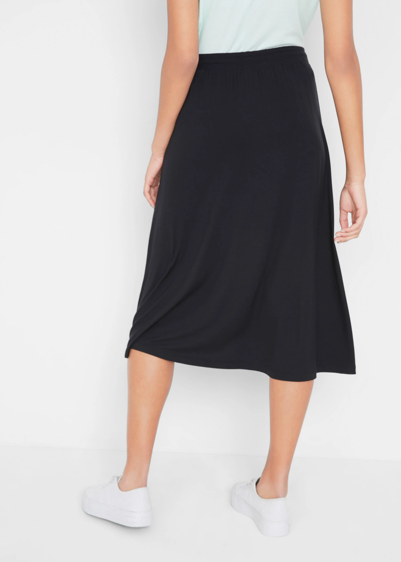 Jupe en jersey coton • noir • Boutique bonprix