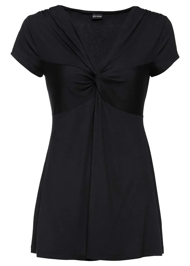 Tričko z viskózové směsi • černá • bonprix obchod