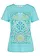 T-shirt 100% coton, Couleur: turquoise mat imprimé