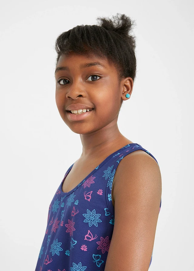 Lot de 2 tops en coton extensible • bleu nuit + turquoise • product-page.page-title-suffix