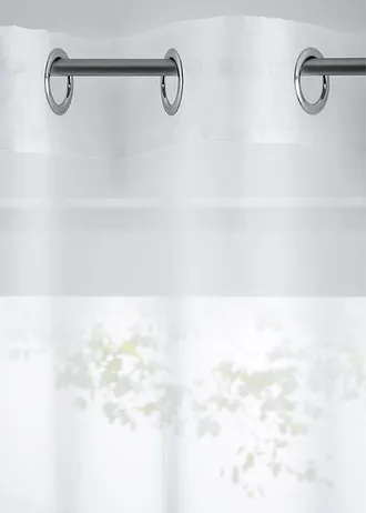 Vitrage Store met gerecycled polyester, effen • wit • bonprix online shop