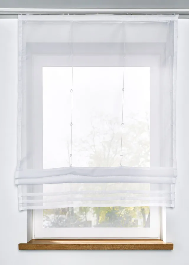 Store bateau en voile transparent, Couleur: blanc
