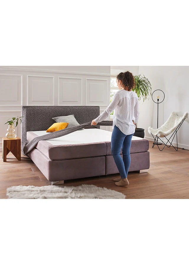 Housse GAICO pour sommier tapissier, Couleur: gris
