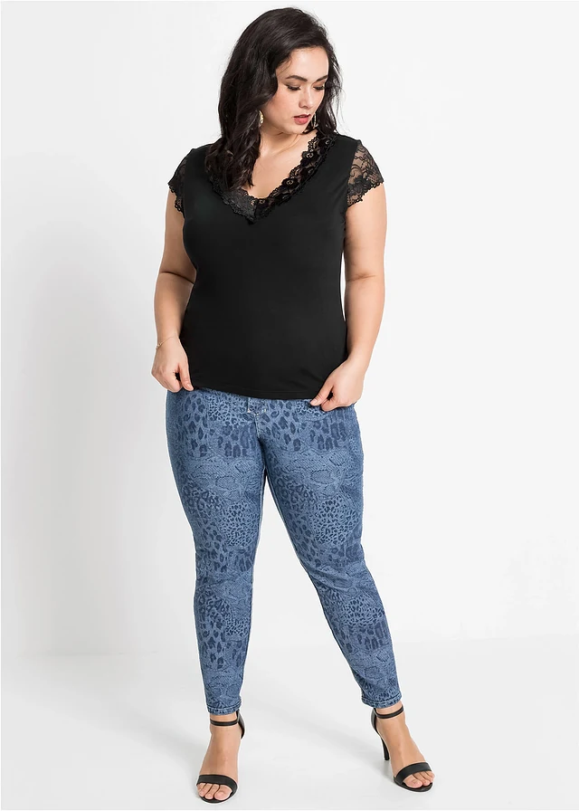 Shirt in een viscosemix, Kleur: zwart