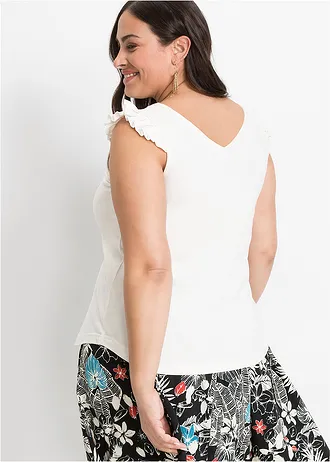 Top van biologisch katoen, Kleur: wolwit