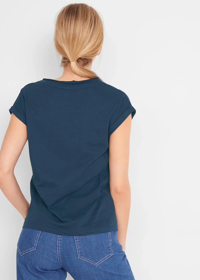 T-shirt van biologisch katoen • donkerblauw • product-page.page-title-suffix