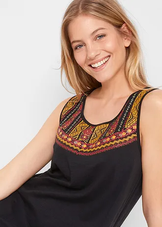 Žerzejové šaty na ramínka • černá • bonprix obchod